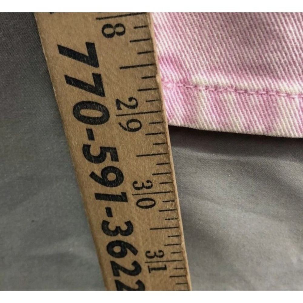 Rue 21 Shine Star Pink Tie Dye High Waist Pleated Jeans Women's Size 11 - Picture 4 of 5